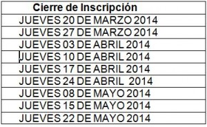 fechas